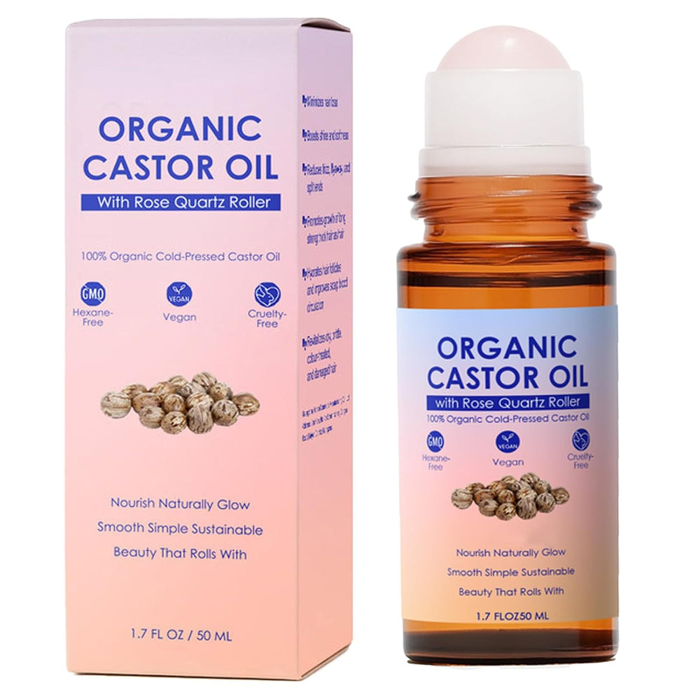 Rose quartz Roll-On Castor Oil
