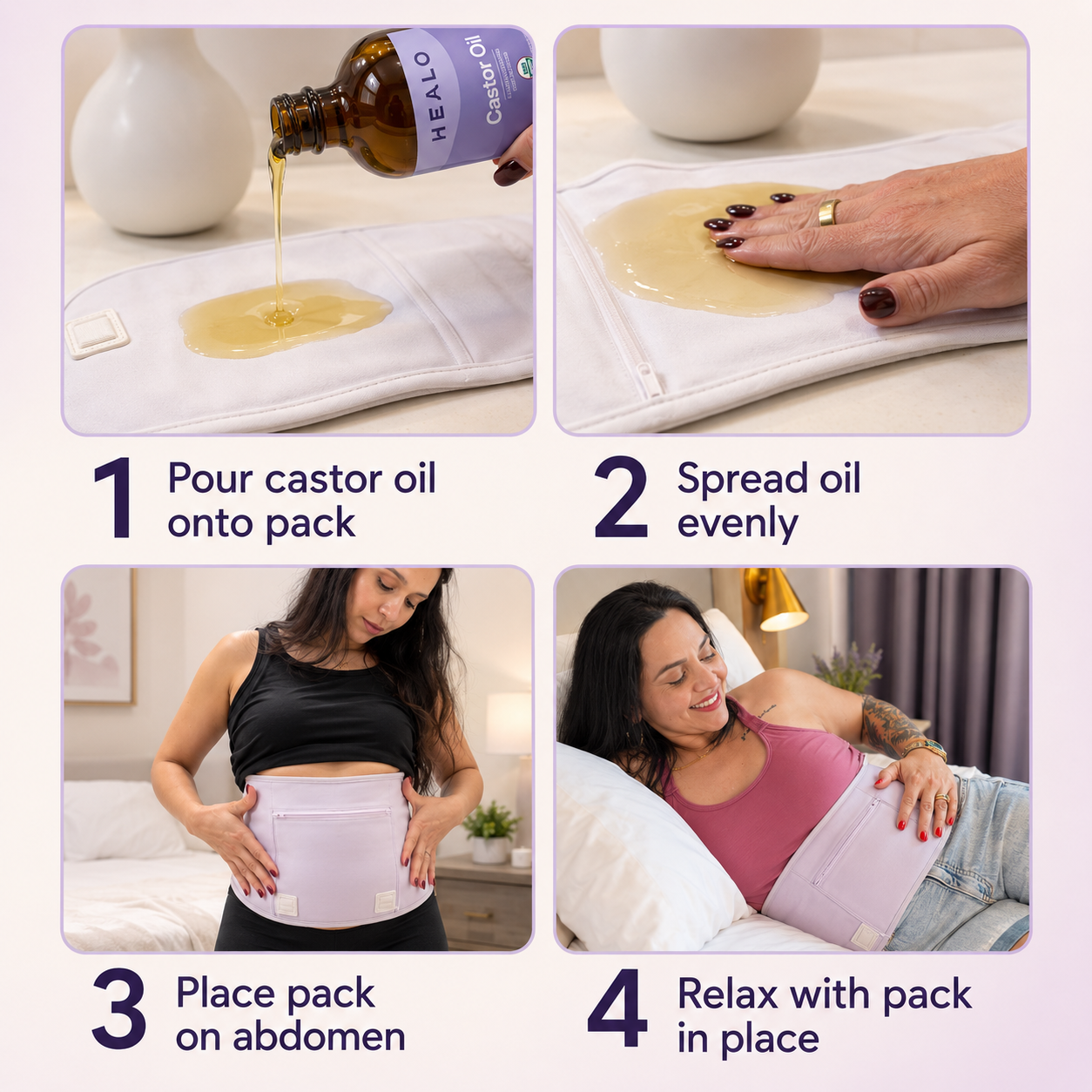 Healo Premium Castor Oil Kit